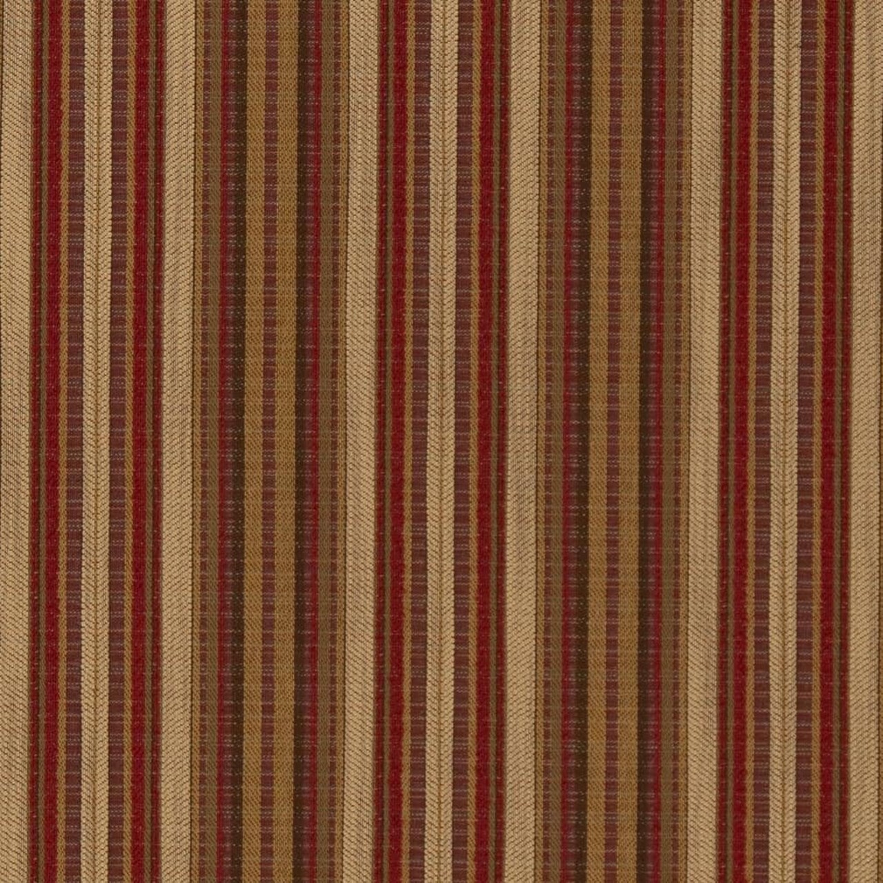 Red Made in America Stripe Woven Pattern Upholstery Fabric by The Yard - SKU: Naples Ginger
